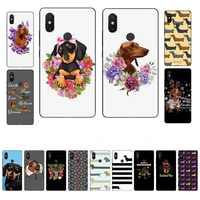 maiyaca dachshund silhouette dog phone case for xiaomi mi 8 9 10 lite pro 9se 5 6 x max 2 3 mix2s f1