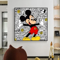 disney cartoon mickey mickey canvas painting modern comics poster and print wall art pictures for home decor living room murals
