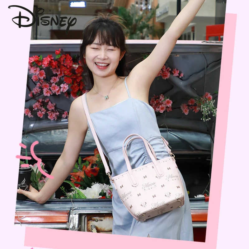Disney Minnie New Women's Crossbody Bag Fashion High Quality Women's Shopping Shoulder Bag Classic Popular Girls' Handbag