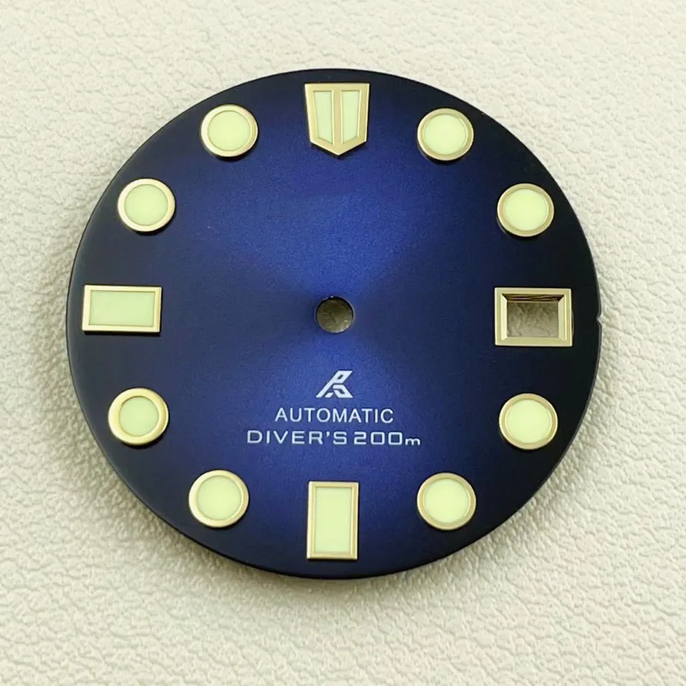 Watch accessories NH35A movement literal green luminous mechanical watch NH35 dial diameter 28.5mm