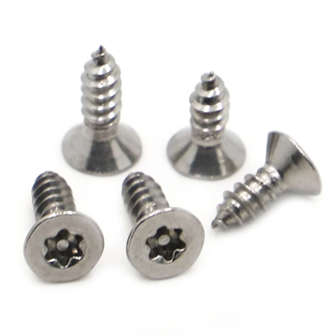 

M2.9 M3.5 M3.9 M4.2 M4.8 304 Stainless Steel Six Lobe Torx Security Flat Countersunk Head with Pin Self-tapping Wood Screws