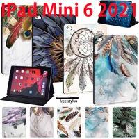 case for ipad mini 6th generation 8 3 inch cute unicorn pattern leather folding case for ipad mini 6 cover 2021 stand cover case