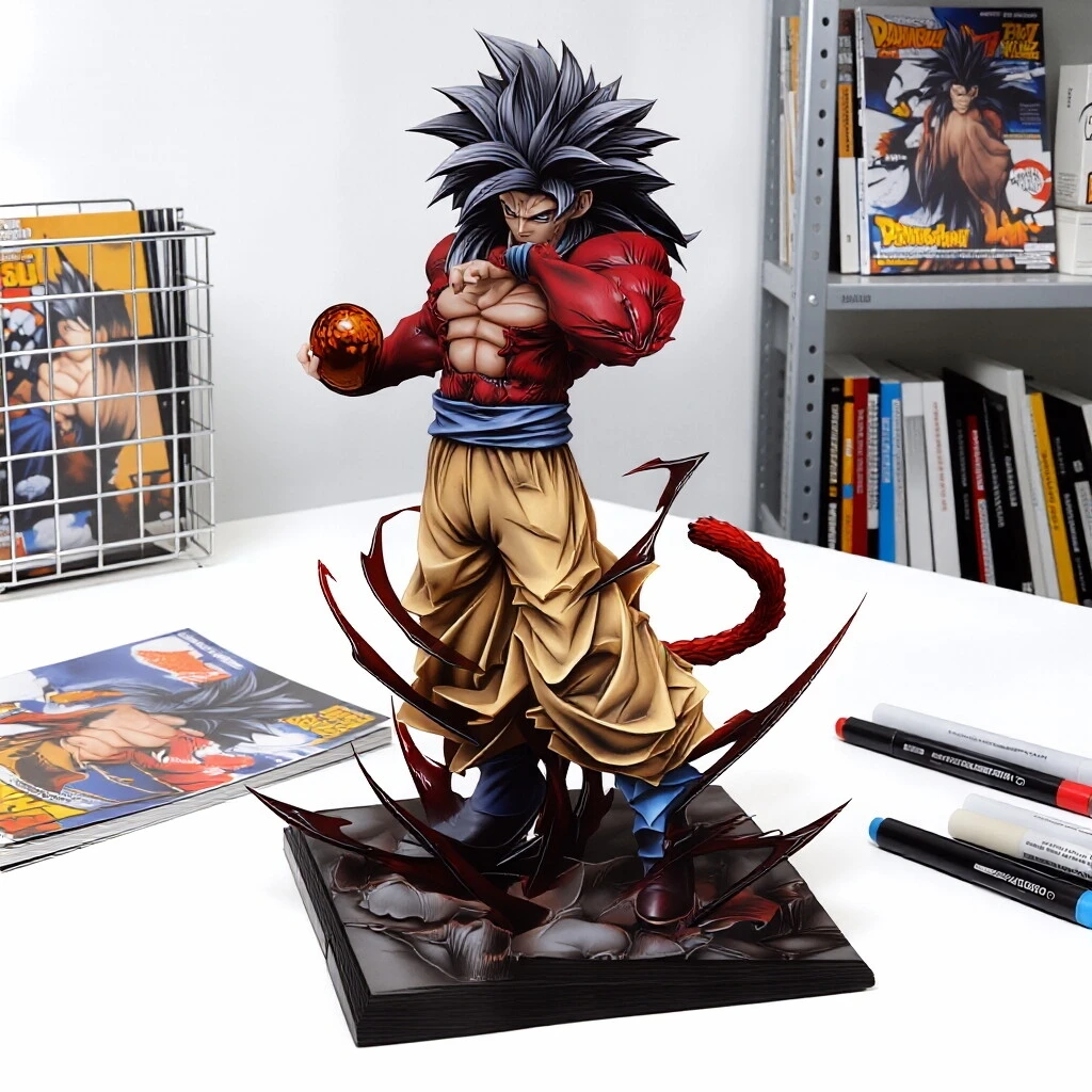 Фото Фигурка LK Studio Tempest Super 4 Гоку из Dragon Ball Z Super Saiyan 4: Гром и молния, ПВХ, подвижная, 34 см/13,38 дюйма, коллекционная игрушка №2