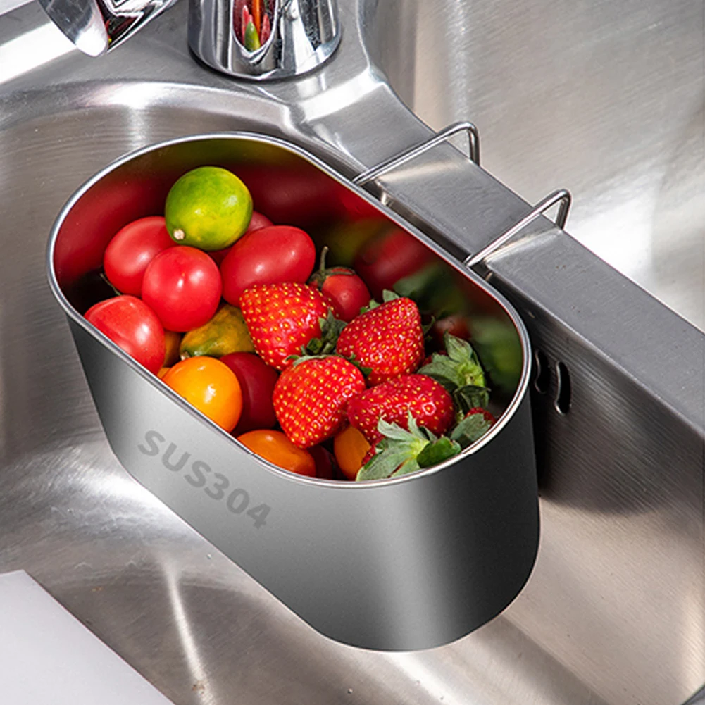 

2022Stainless Steel Sink Drain Basket Food Catcher for Kitchen Sink Multi-Functional Sink Drain Strainer for Food Waste Leftover