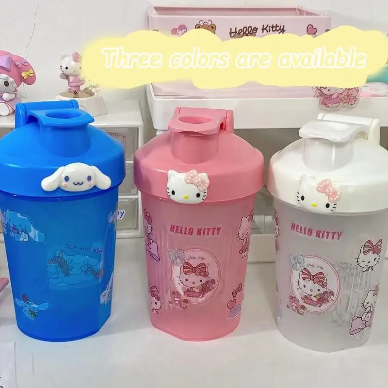 

Hellokitty Kawaii аниме Sanrio Cinnamoroll шейкер чашка для напитков прямая чашка для воды для студентов Diy стикер большая емкость Милая
