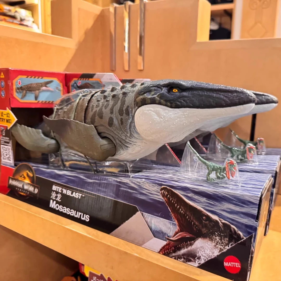Подлинная модель динозавра Mattel Jurassic World 4, отродный фильм, такой же предмет, подвижная забавная игрушка Bite'n Blast Mosasaurus, коллекционный подарок (art.: 3920d262bf72a) - 3920d262bf72a