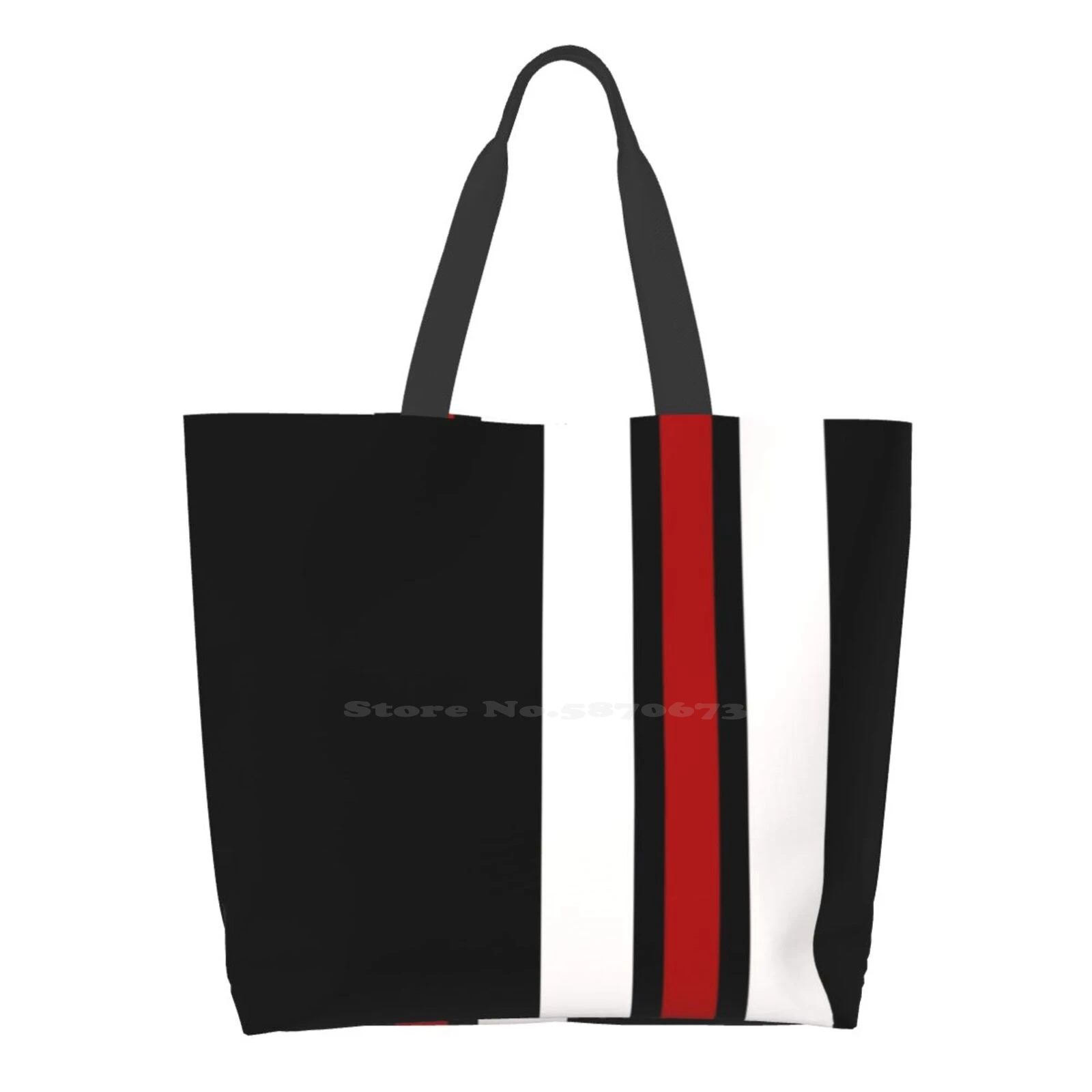 

Japan Racing Stripes No. 4 High Quality Large Size Tote Bag Retro Vintage Old School Car Racing Muscle Sport Auto Red White