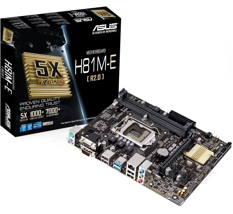 

Новая материнская плата Asus H81M-E R2.0 1150 H81 в коробке