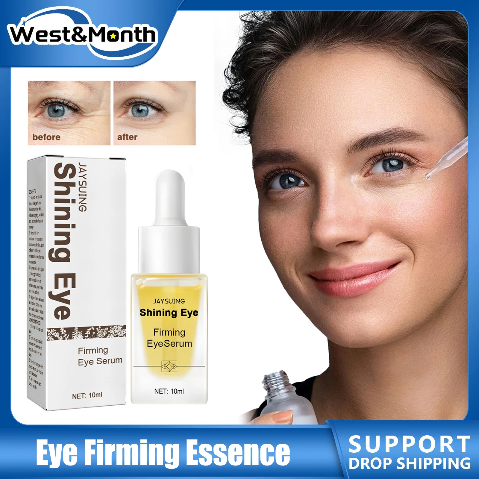 

Firming Eye Serum Anti Dark Circles Improve Wrinkles Reduce Puffiness Lighten Fine Lines Delay Aging Brighten Nourish Eyes Serum