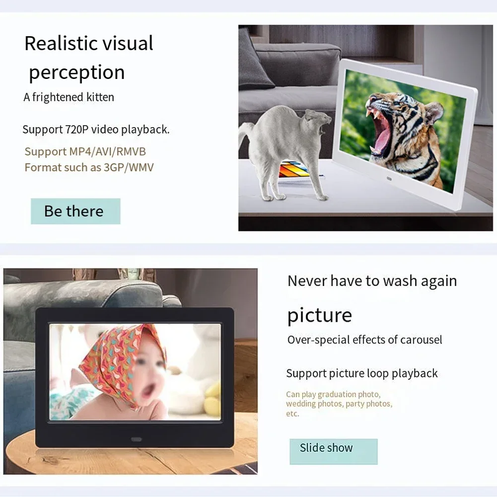7-дюймовая цифровая фоторамка IPS полноэкранный фотоальбом 1280*800 Календарь