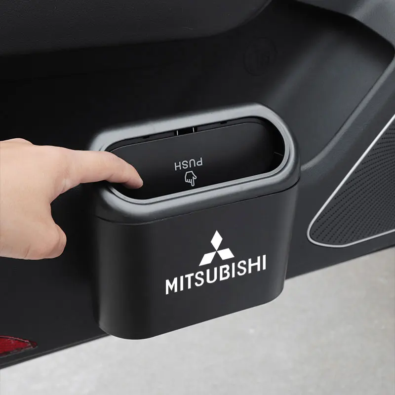

Car Trash Bin Hanging Vehicle Garbage Dust Case Trash Can Storage Box for Mitsubishi ASX 2010-2021 Lancer Outlander Pajero L200
