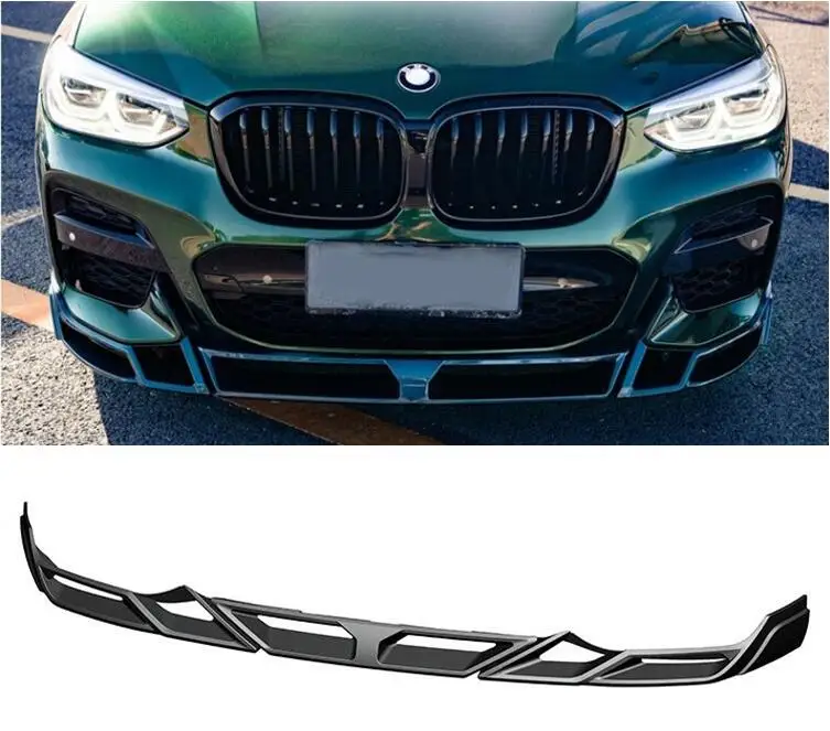 

ABS Gloss Black Front Bumper Lip & Rear Diffuser Cover For BMW X3 G01 X4 G02 2018 2019 2020 2021 Spoiler Splitters Lid