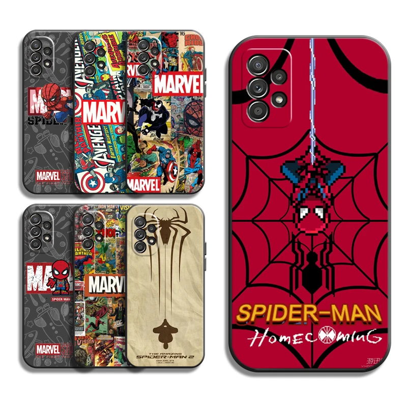 

Marvel Iron Man Spiderman Phone Cases For Samsung Galaxy A51 4G A51 5G A71 4G A71 5G A52 4G A52 5G A72 4G A72 5G Carcasa