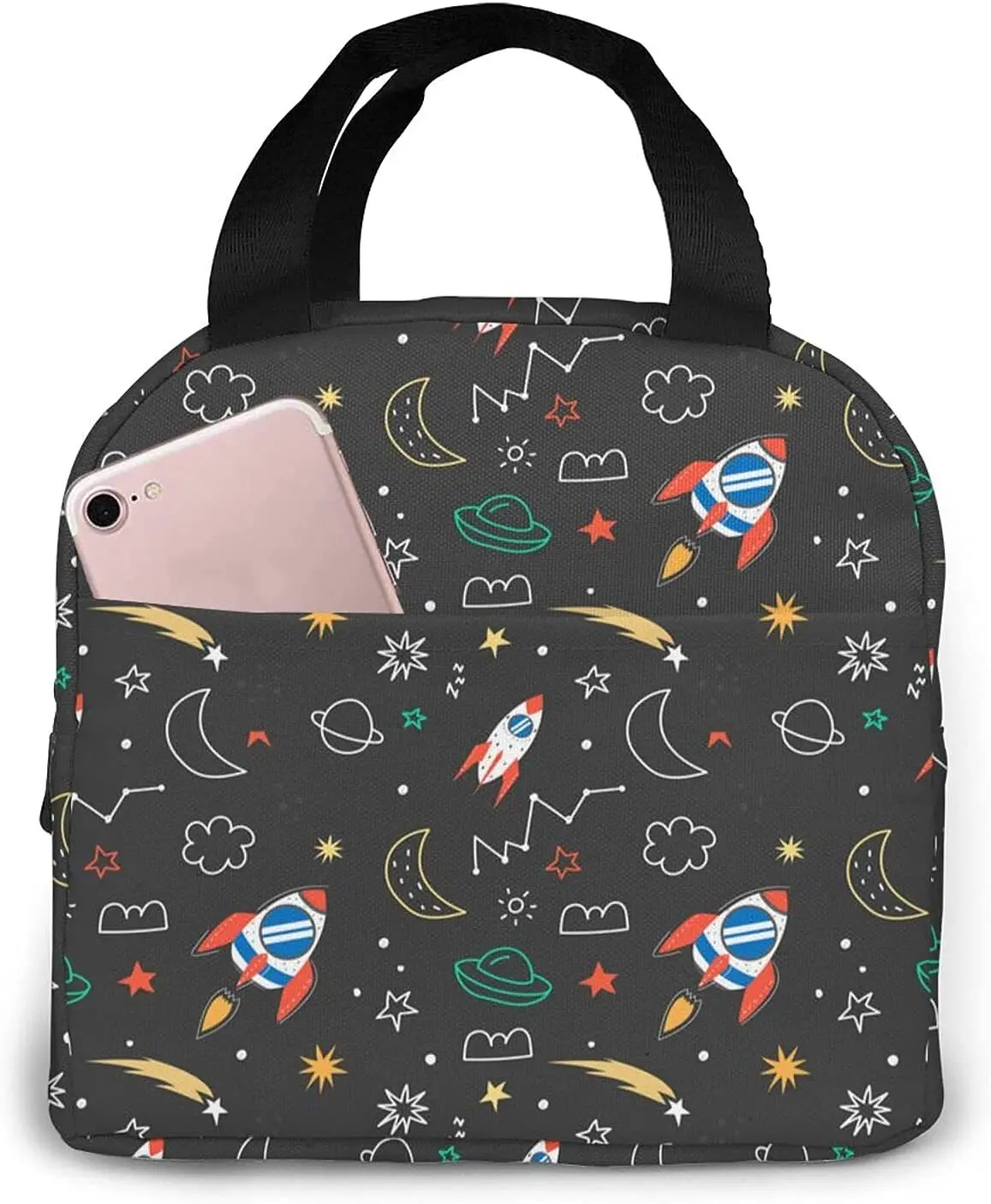 

Space Pattern Lunch Bag Tote Bag Lunch Bag For Women Men Kids Lunch Box Insulated Lunch Container for Office Work School Picnic