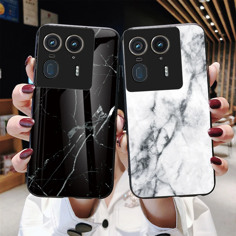 Для Motorola Moto Edge50Ultra X50 ultra Edge50Fusion чехол из мраморного закаленного стекла задняя
