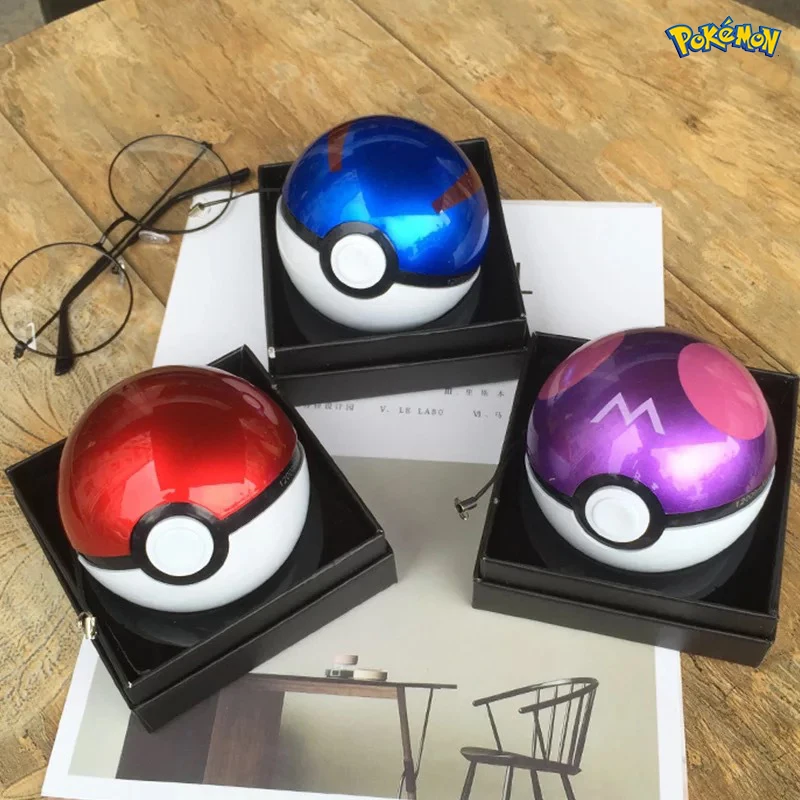 

Anime Pokemon Ball Mobile Pikachu Kawaii Power Supply Cartoon Large-capacity Pocket Ball 8000 Mah Power Bank Toys New Year Gift