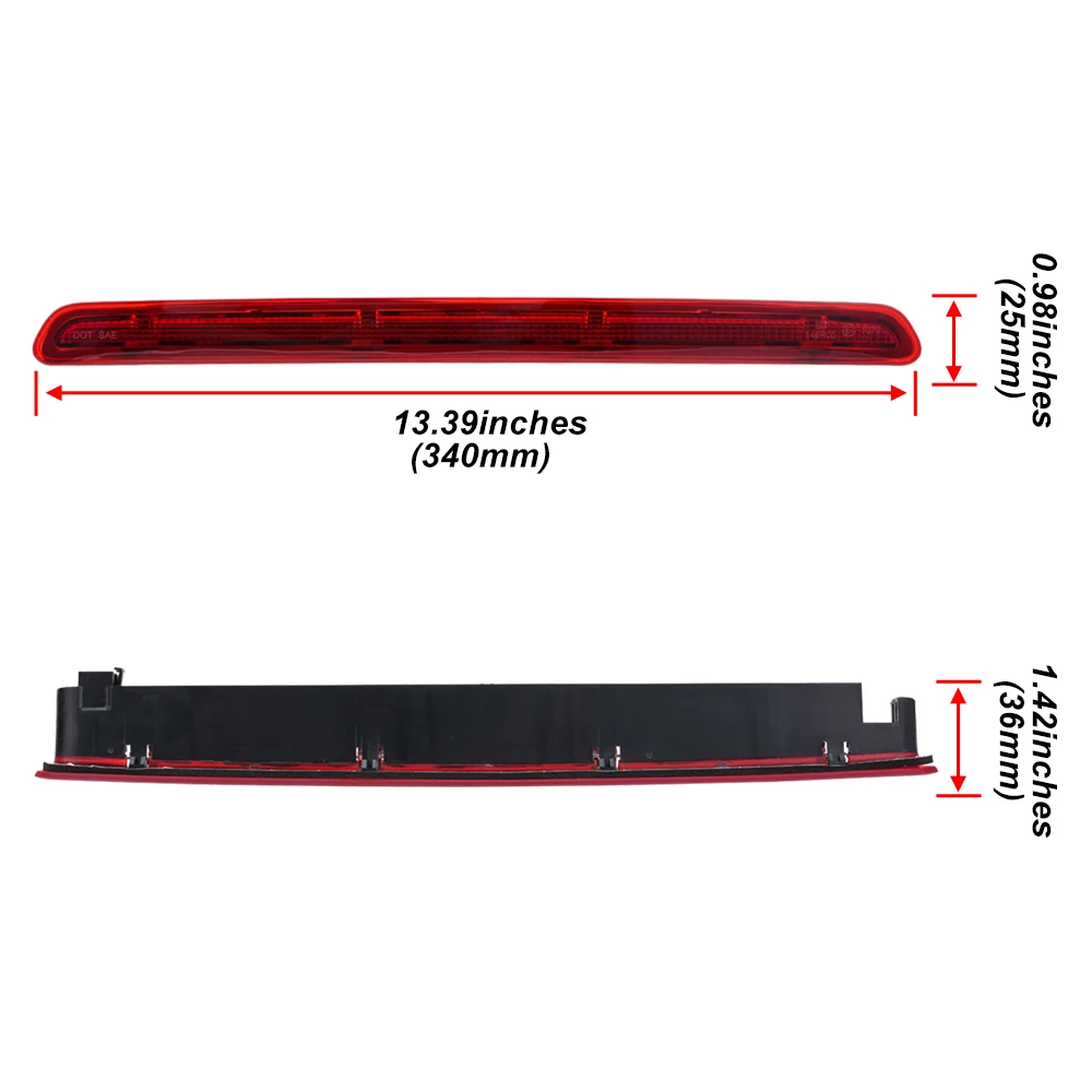 

Светодиодный третий третий стоп-сигнал с высоким креплением для моделей задней двери VW Transporter T6 T6.1 2016-2024 гг. Вспомогательный стоп-сигнал Задняя сигнальная лампа