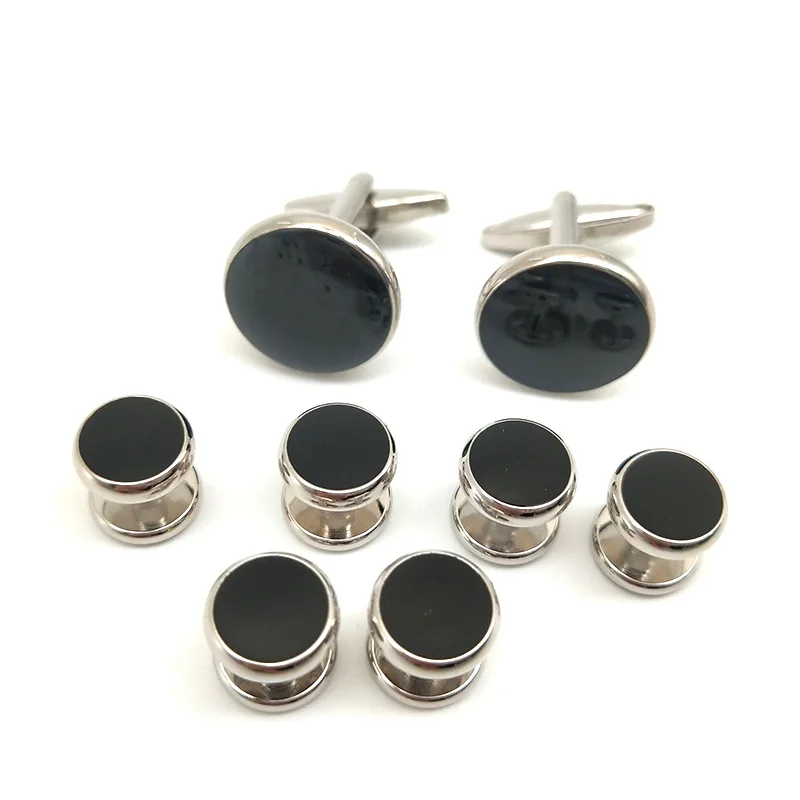 

Men's Cufflinks Cuff Nails Round Drip Oil Airplane Cuff Nails Cuff Buttons Summer Simple Copper Color