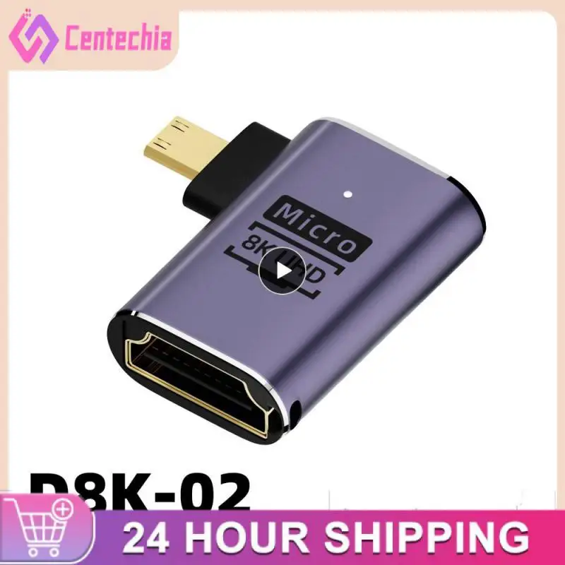 HDMI-compatible Adapter 90 270 Degree Right Angle Male to Female Converter 8K Connector Mini / Micro Extender