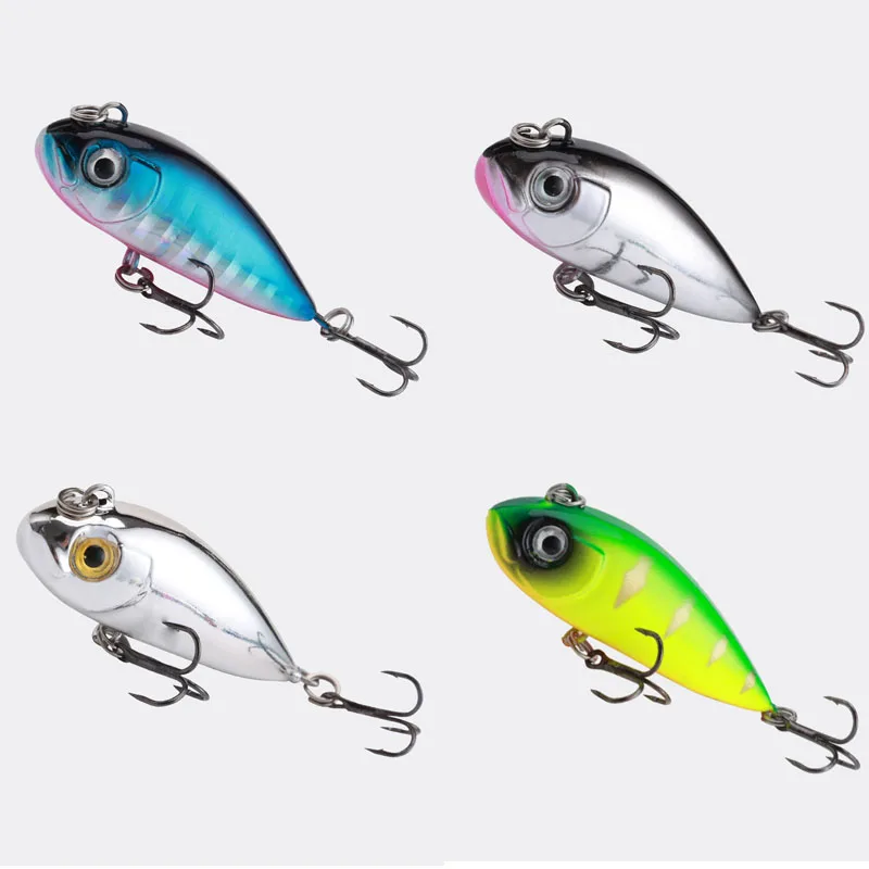 

1PCS Hard VIB Lures Fishing Bait Treble Hooks Sinking Crankbait Wobber Fishing Tackle 4.5g 45mm 3D eyes VIB Lures Pike Bass
