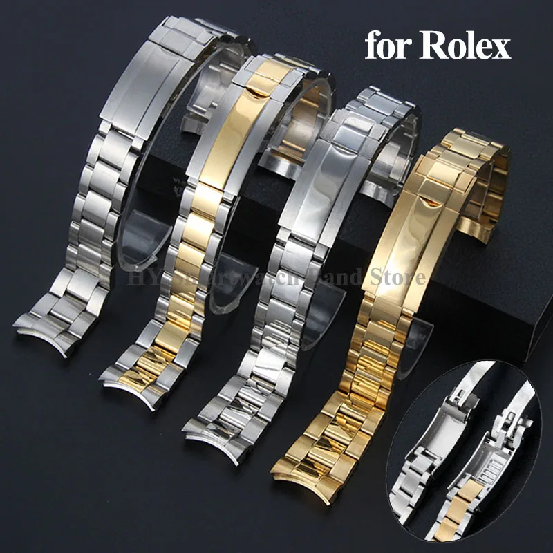 Ремешок для часов из нержавеющей стали 20 мм 21 Rolex Submariner Daytona Water Ghost браслет