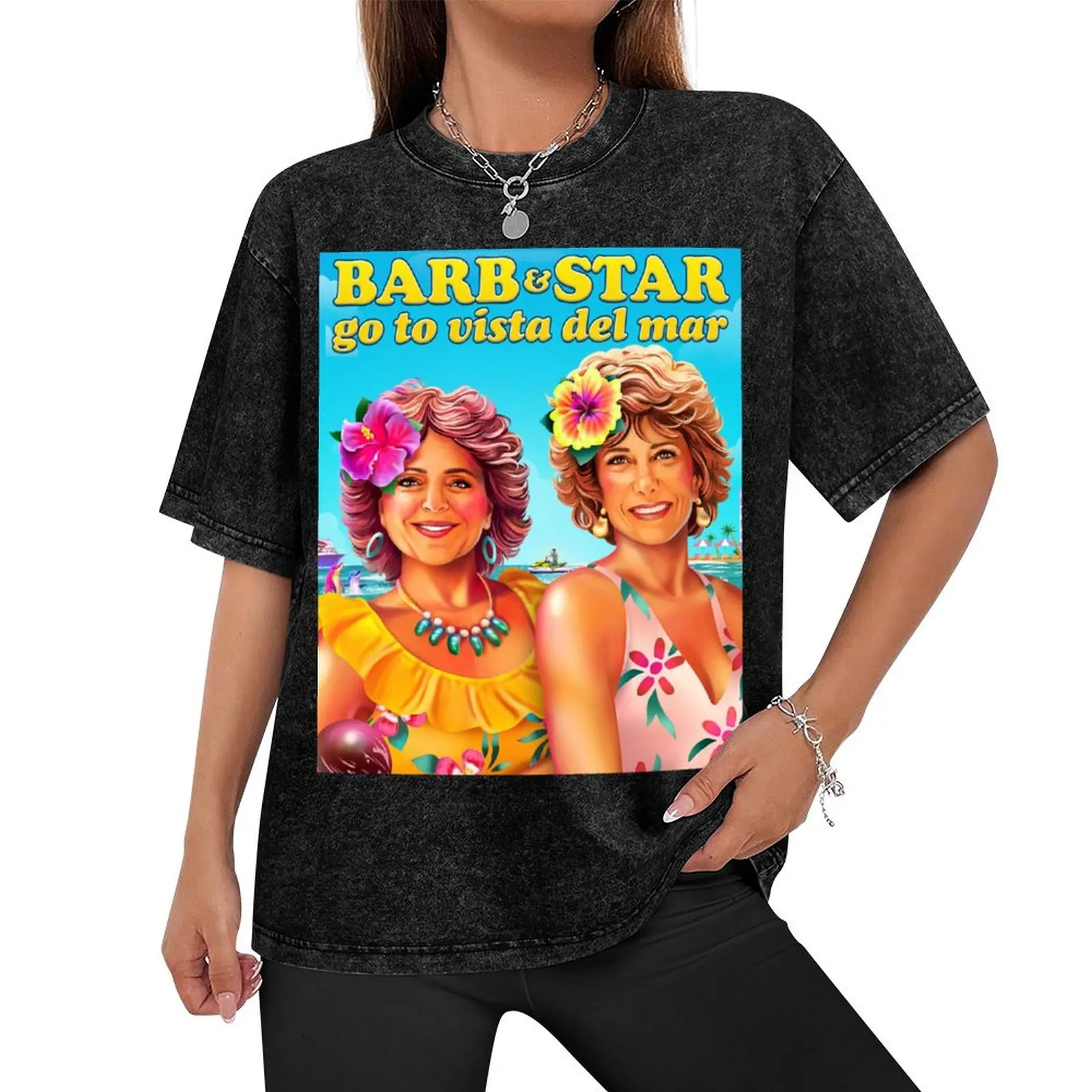 Футболка Barb and Star Go to Vista Del Mar 2021 быстросохнущая однотонная футболка с аниме черные