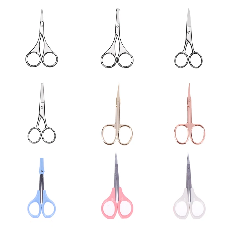 

Stainless Steel Small Makeup Grooming Scissors Eyelash Cuticle Trimmer Epilator Scissor Manicure Tool Curved Pedicure Scissors