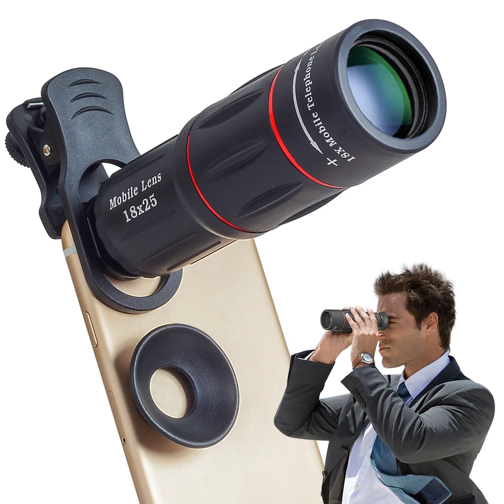 

Original APEXEL Real Zoom - 18X Telescope Telephoto Lens with Tripod, Phone Camera Lens for Photography and Videography