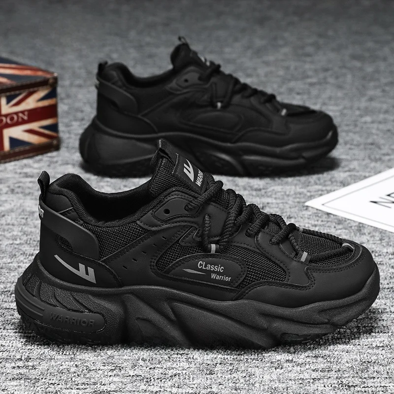 Warrior Dad Shoes Men's Shanghai Fashion Brand Sports Leisure Height Increasing Versatile 2024 Spring and Autumn New Po...