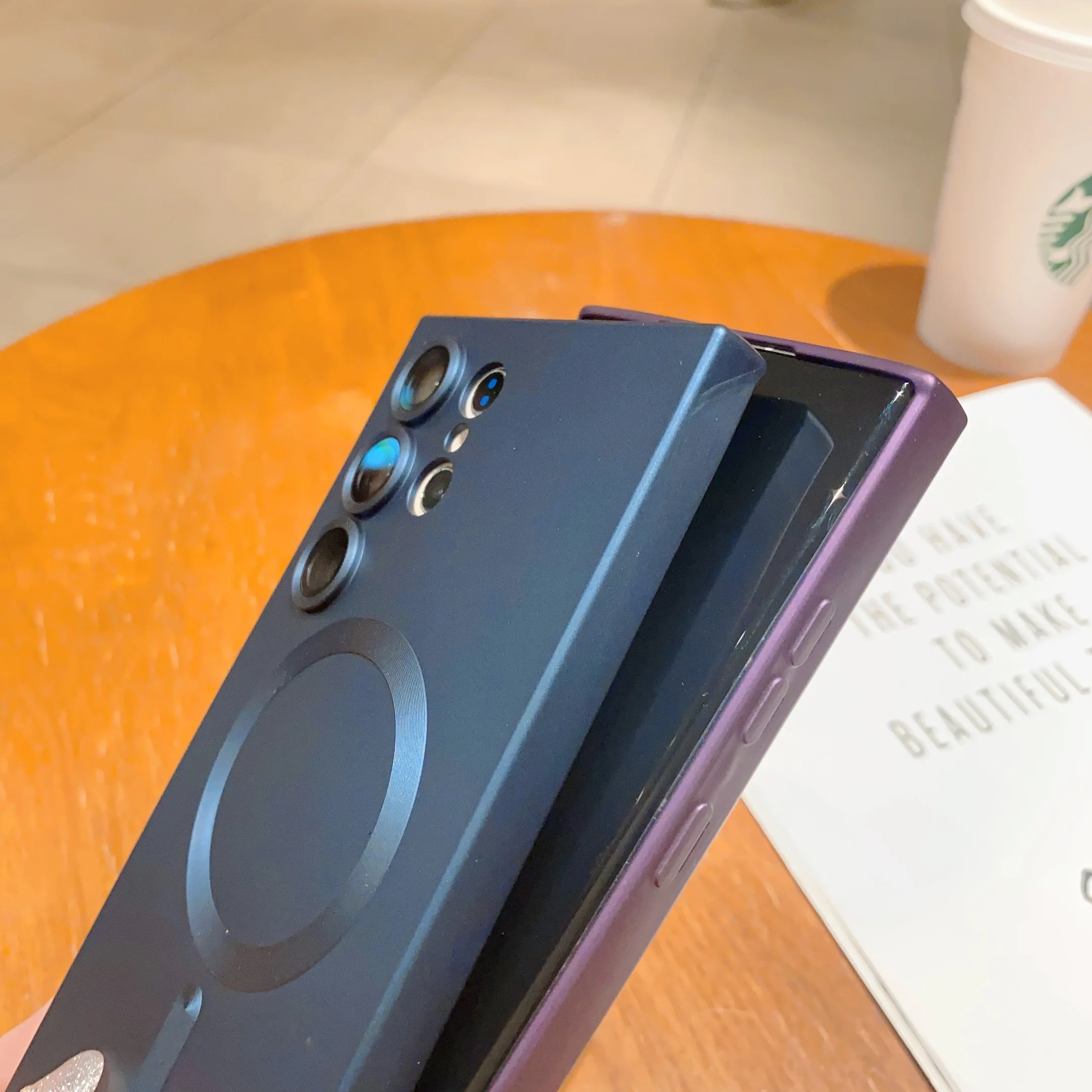 Роскошный Магнитный чехол Magsafe для Samsung Galaxy S23 S24 S22 Ultra Plus S21 S20 FE Note 10 20 A35 A55 A05 A15