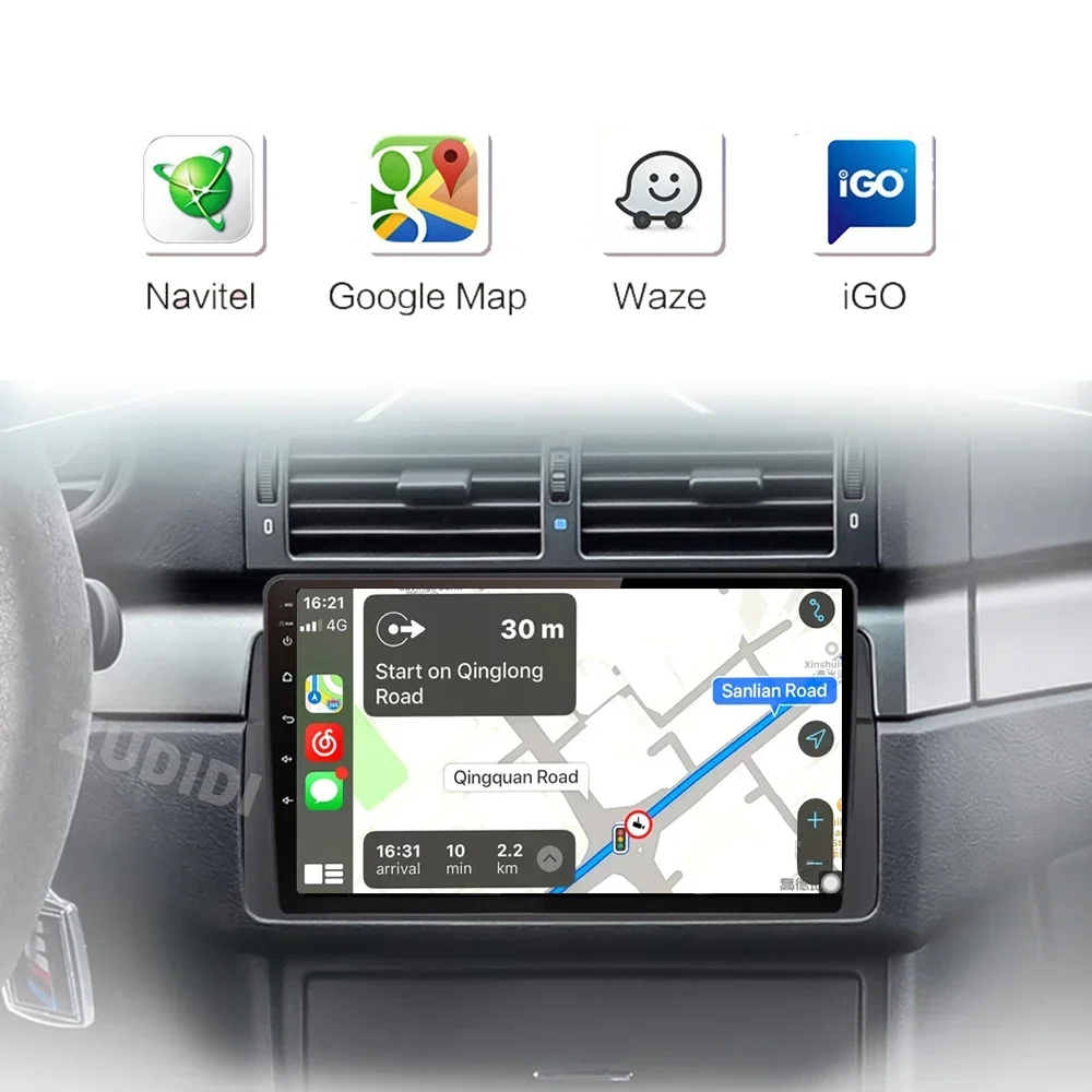 Android 13 CarPlay Auto Радио для BMW E46 M3 318/320/325/330/335 4G Автомобильная мультимедийная