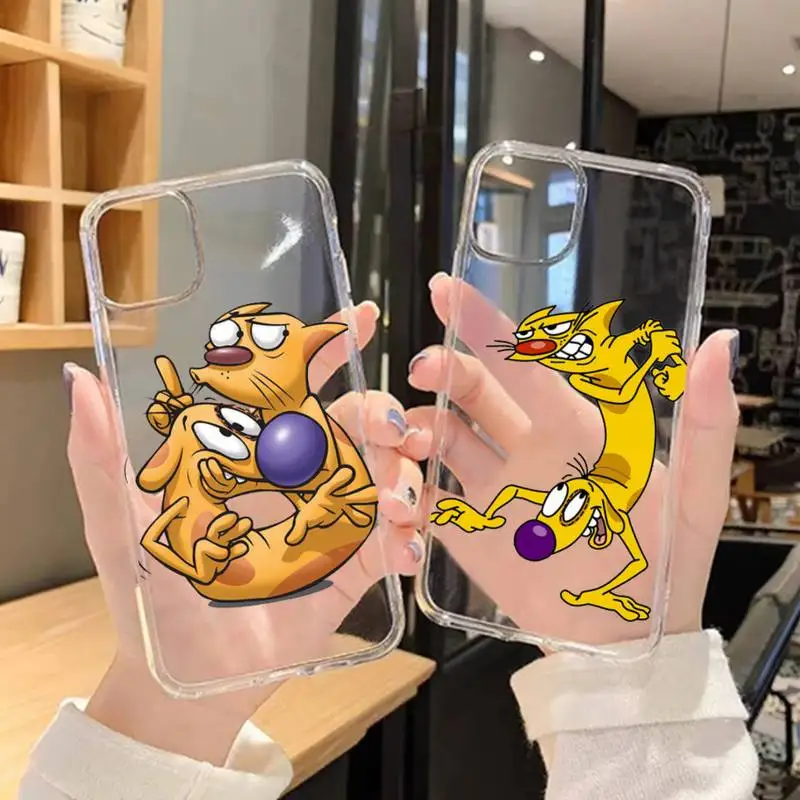 

Cute C-Catdogs cartoon Phone Case For iPhone 11 12 Mini 13 14 Pro XS Max X 8 7 6s Plus 5 SE XR Transparent Shell