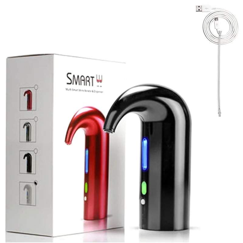 

One Touch Electric Wine Aerator Quick Aerating Awakening Wine Decanter Dispenser Pump Automatic USB Rechargeable Wine Pourer