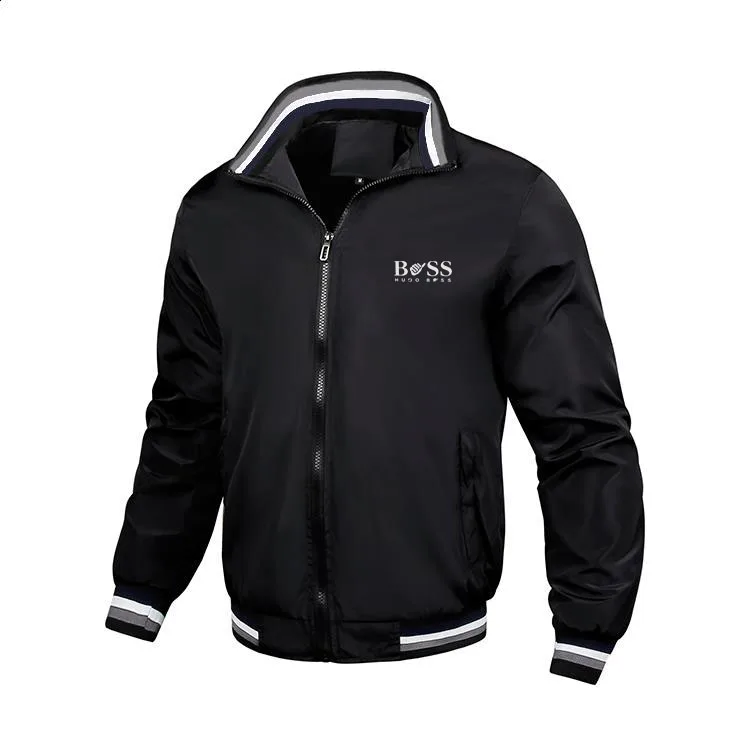 Europe and the United States men's jacket thin trim long sleeve baseball zipper coat brand clothing
