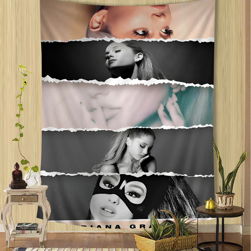 Певица Ариана-Гранде портретные позиции висящий богемный гобелен богемные