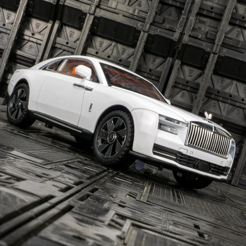 Фото Коллекционная модель автомобиля Rolls Royce из блестящего сплава, масштаб 1:24, с открывающимися дверями, высококачественный седан, подарок. №3