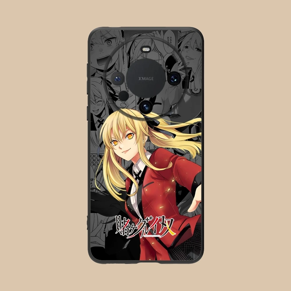 Kakegurui Mary Anime Mobile Cell Phone Case for Huawei Mate 60 50 40 30 20 10 Pro Plus Lite E 5G Black Soft Cover Shell