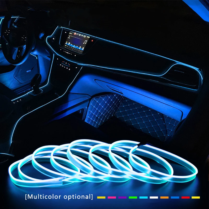 

Automobile Atmosphere Lamp Car Interior Lighting LED Strip Decoration Garland Wire Rope Tube Line flexible Neon Light USB Drive