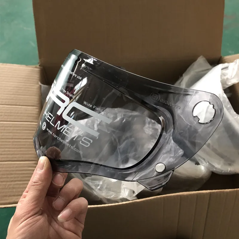 

Козырёк для шлема TORC T137/T9 в стиле ретро прозрачный/посеребренный/черный, противотуманный