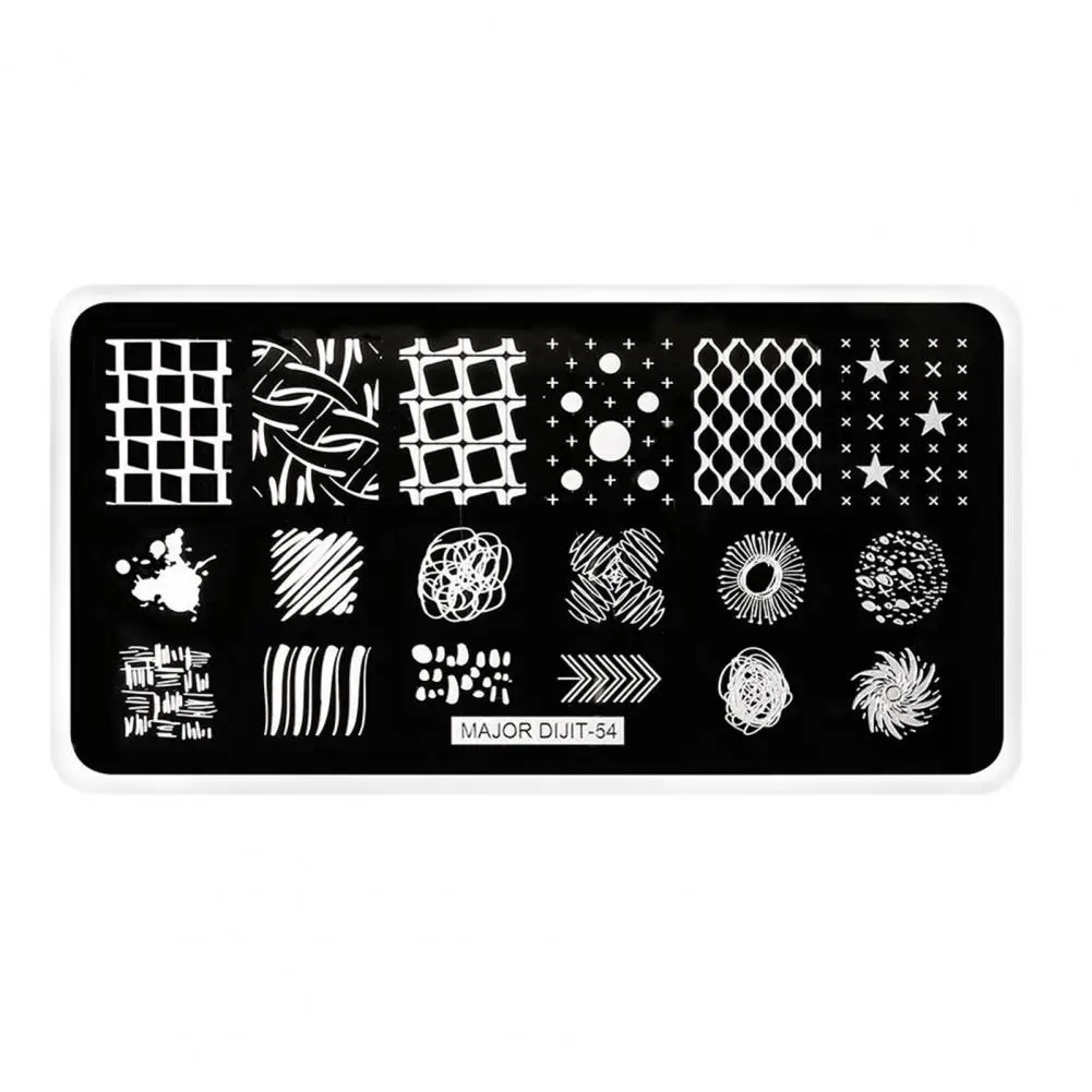 

Versatile Lightweight DIY Strip Delicate Reusable Mini Nail Transfer Plate for Salon Nail Stamping Plates Nail Plates