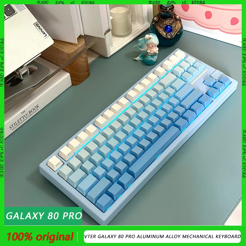 Механическая клавиатура VTER Galaxy 80 Pro из алюминиевого сплава структура прокладок 88