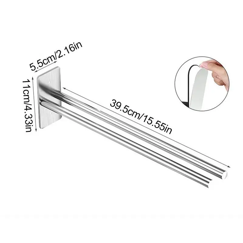 Самоклеящийся держатель для полотенец настенная полка ванной стеллаж из