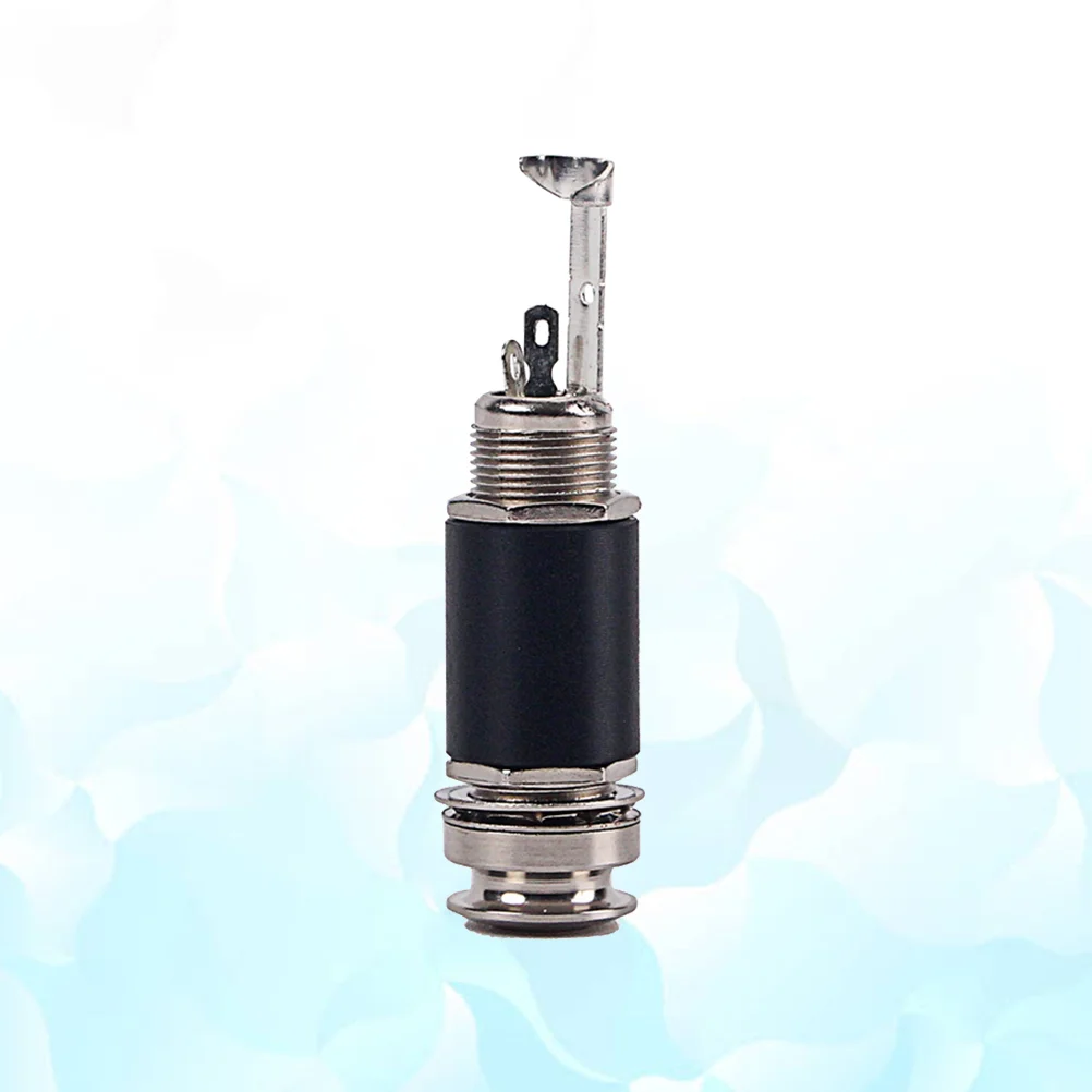 

1/4 Inch 635mm Guitar Bass End Pin Jack Endpin Jack Socket Cylinder Style Jack Socket (Black)