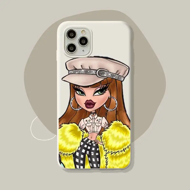 Фото Модный чехол для телефона с куклой для iPhone 11 12 13 Mini Pro Xs Max 8 7 6 6S Plus X XR, однотонный чехол карамельных цветов №3