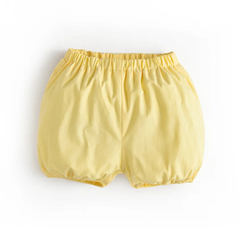 Комплект детской одежды для мальчиков белая рубашка и желтые шорты | Детская