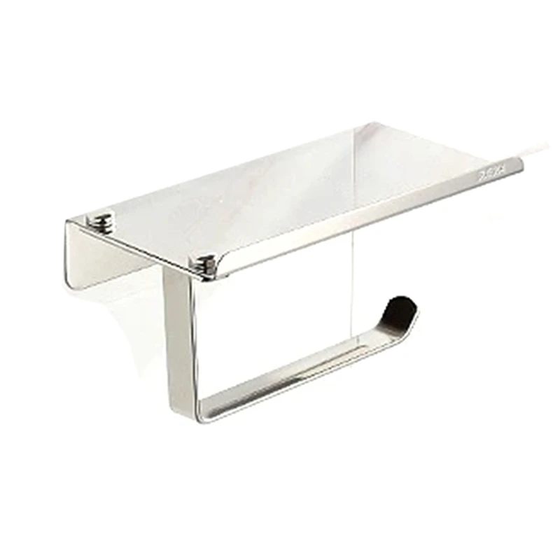 

18X9x7cm Luxury Silver Stainless Wall Mounted Bathroom Toilet Paper Holder Rack Tissue Roll Stand For Business Family