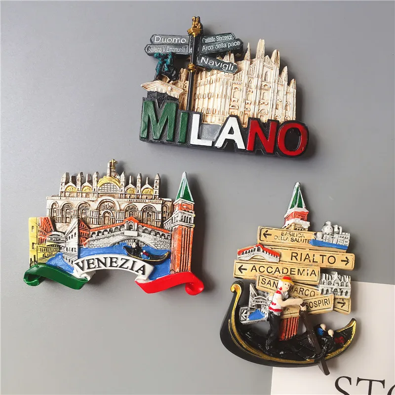 Европейские сувенирные магниты на холодильник Милан Венеция Италия европейская
