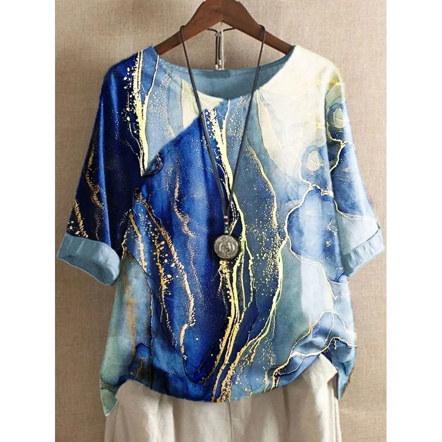 

Textured Women's T Shirt Gradient Print Clothing Ladies Casual Short Sleeve Tees Oversized Blouse Female Fashion Sweatshirt Tops