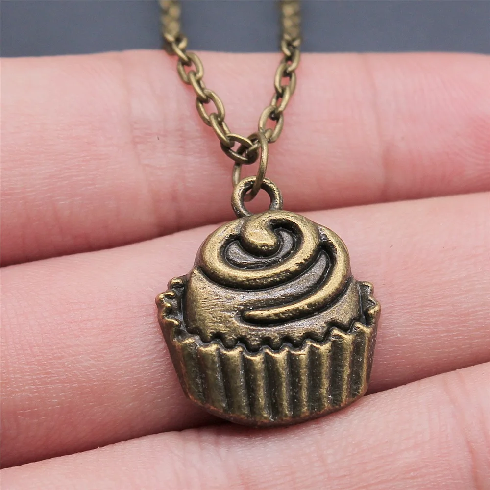 Женское ожерелье с подвеской в виде кексов 2 цвета 22x19 мм | Украшения и аксессуары