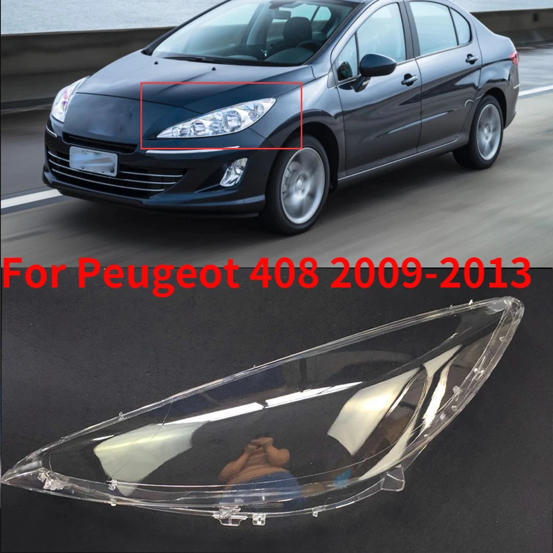 

Чехол CAPQX для передней фары Peugeot 408 2009-2013, налобный фонарь, абажур, налобный фонарь, стеклянная крышка, налсветильник фонарь